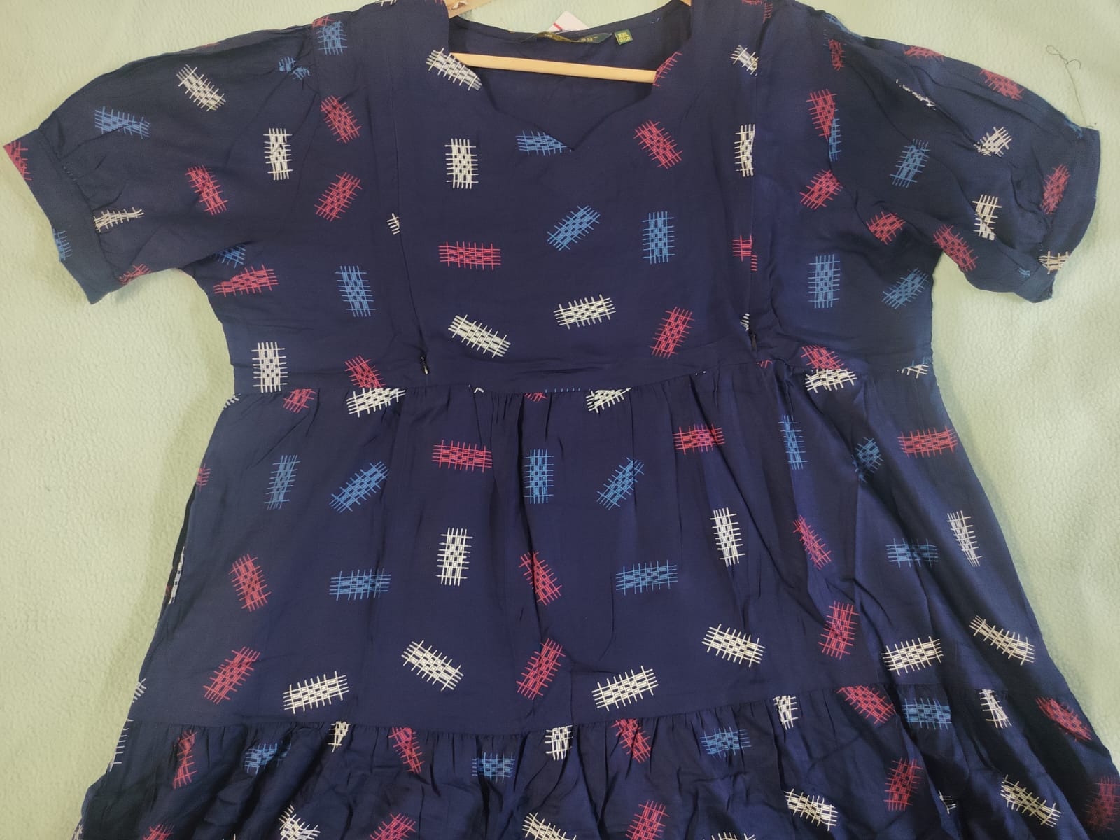 NAVY BLUE WITH GEOMETRIC PATTERN