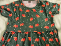 DARK GREEN WITH ORANGE HEART